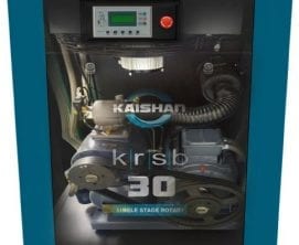 inside of a krsb belt drive air compressor