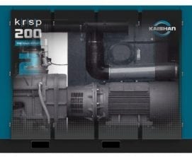 Inside of two stage KRSP air compressor