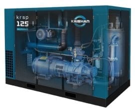 Inside of KRSP direct drive two stage compressor