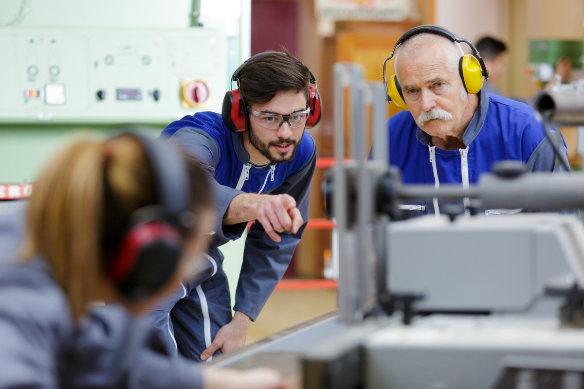 Young,Apprentice,In,Industry,Sector