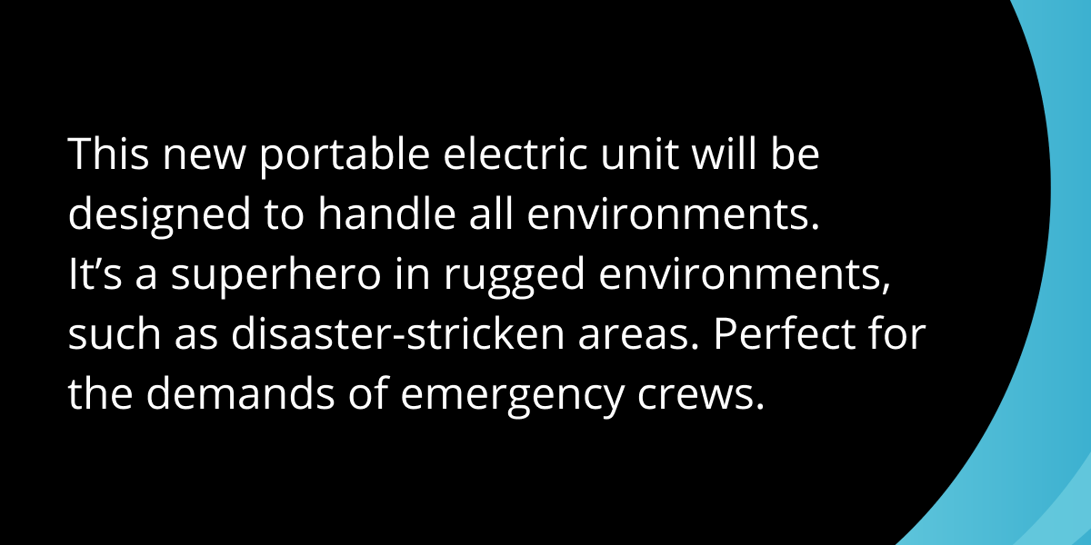 portable electric unit