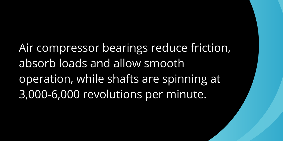 Air compressor bearings