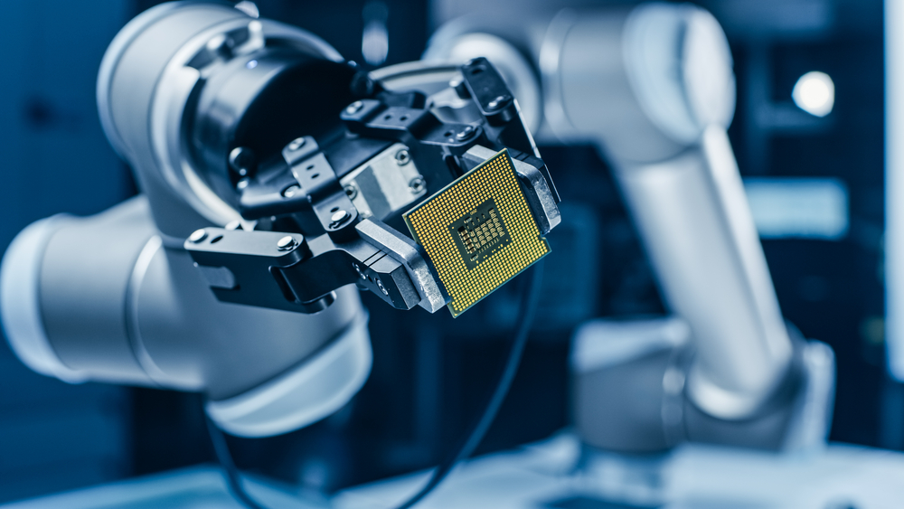 Compressed air powers the robotics used in electronics manufacturing