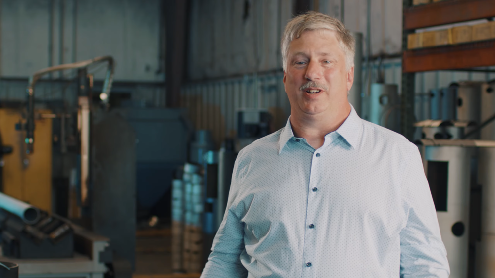 In less than a day, independent distributor AIM recently installed a 60-HP Kaishan KRSD rotary screw industrial air compressor at Most Dependable Fountains, according to warehouse manager John Baker.